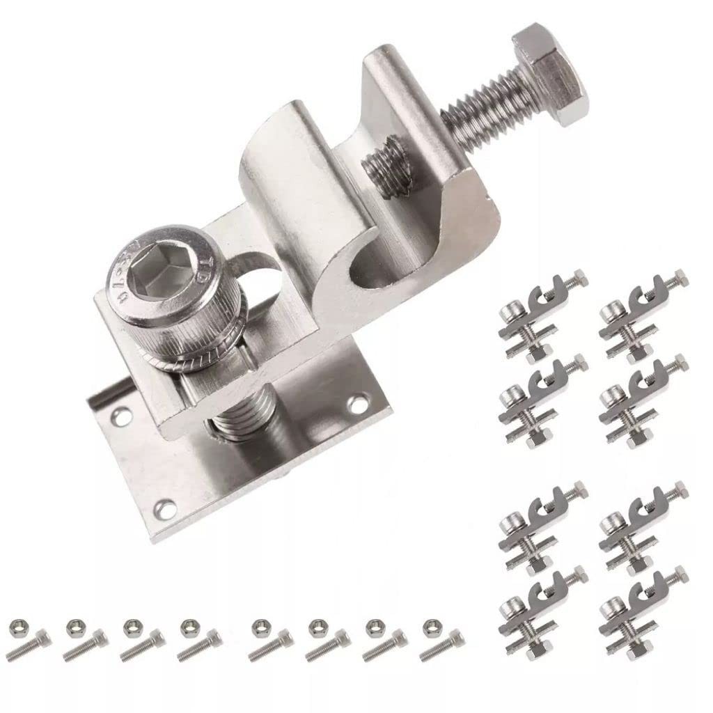 EVARSOL 8Sets Solar Panel Photovoltaic Bolt-On M6*20/M8*25-8Sets, Silver