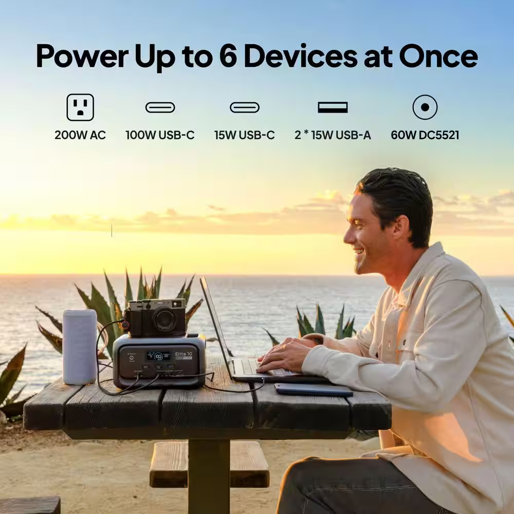 200W Portable Power Station – 128Wh Solar Generator for Camping & Outdoors