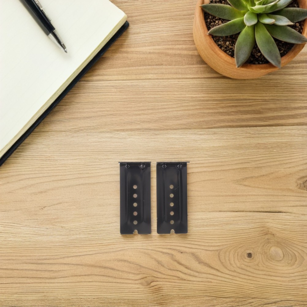 8Pcs Keyboard Slide Brackets Alloy Black L-Shaped Heavy Duty Durable Support