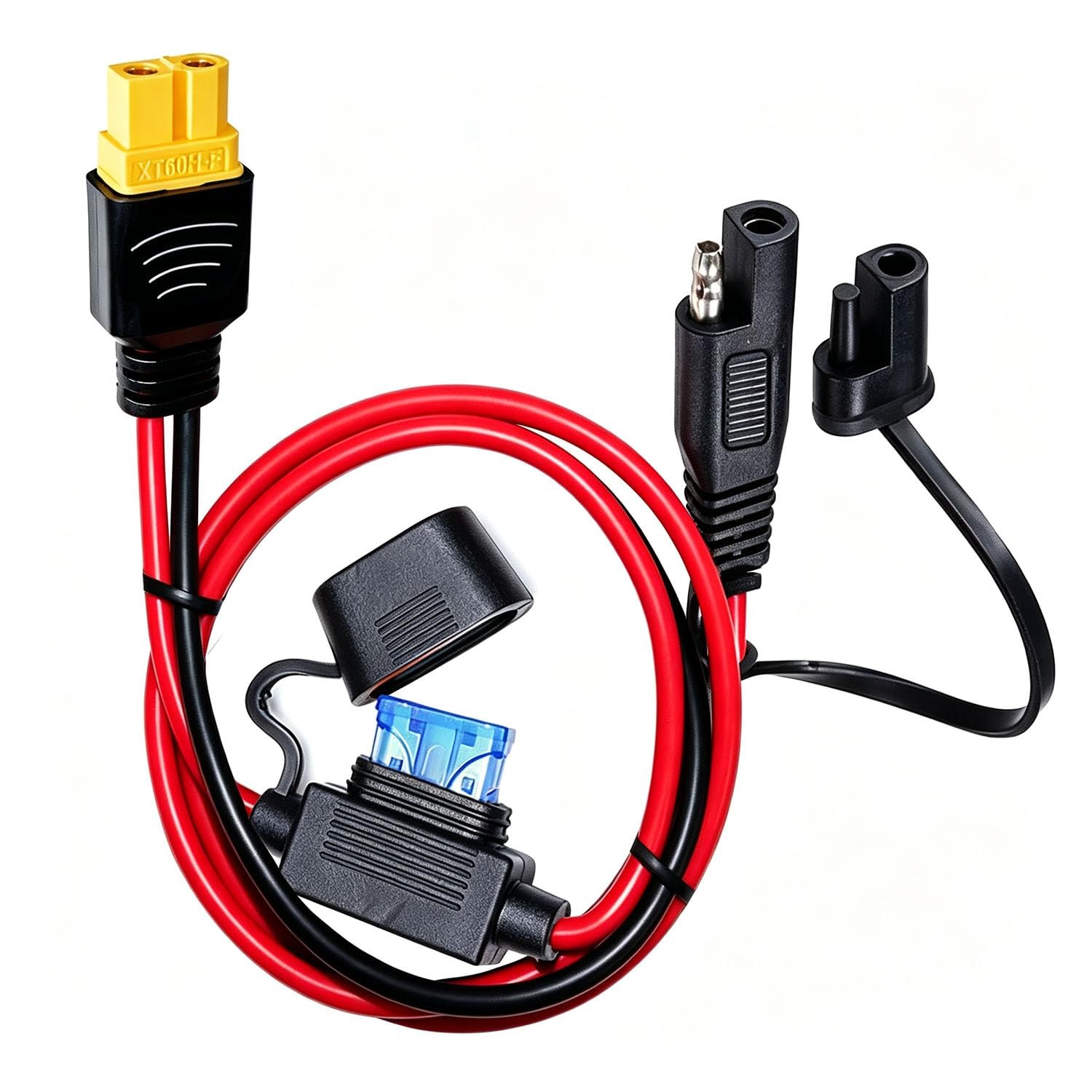 10AWG SAE to XT60 Connector Extension Cable,with 15A Protection Fuse for Safe…