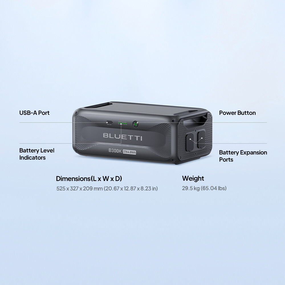 BLUETTI B300K 2764.8Wh Expandable/Standalone Battery for AC200L/AC300/AC500