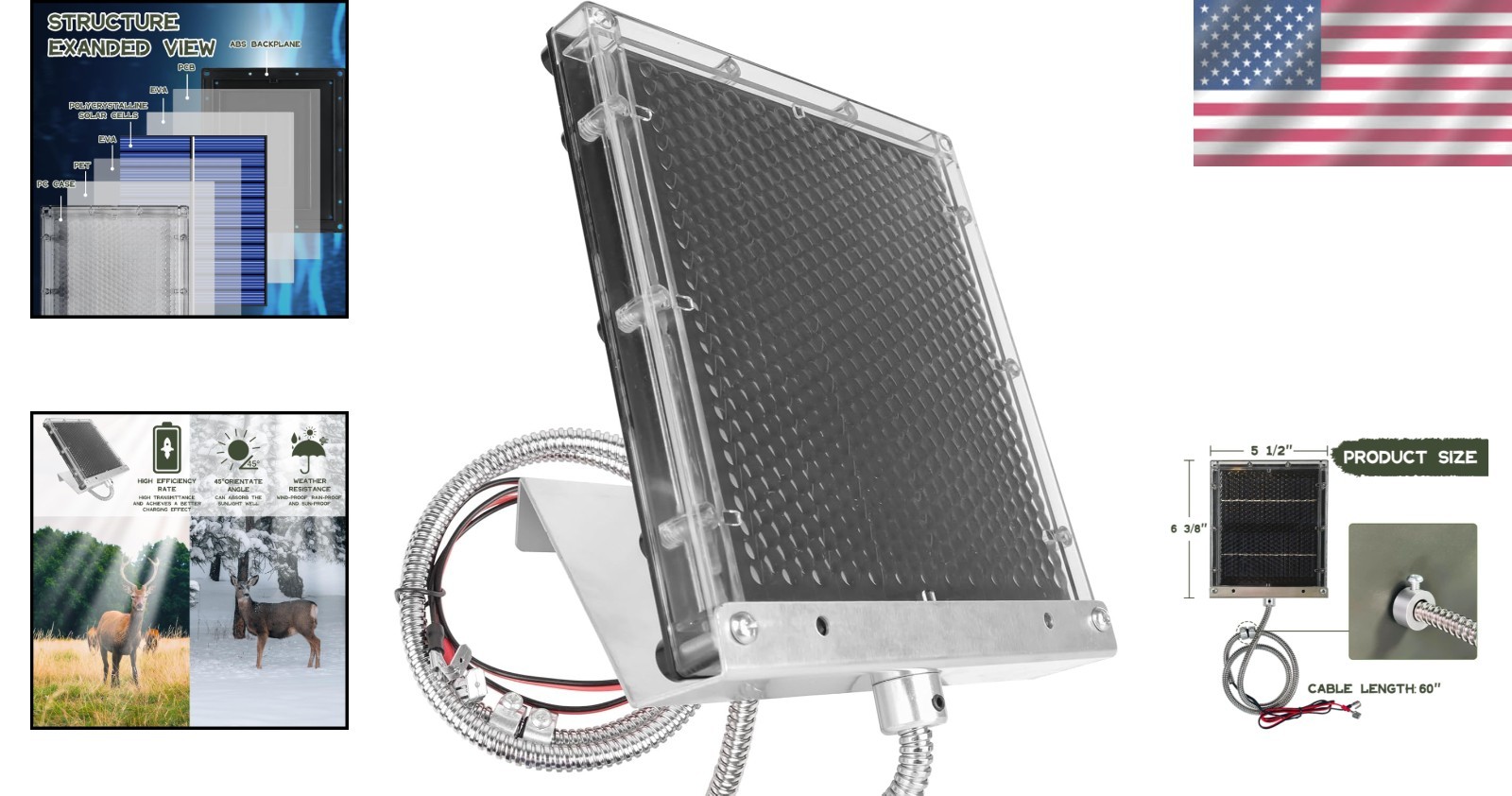 12V Solar Panel Charger for Feeder Battery