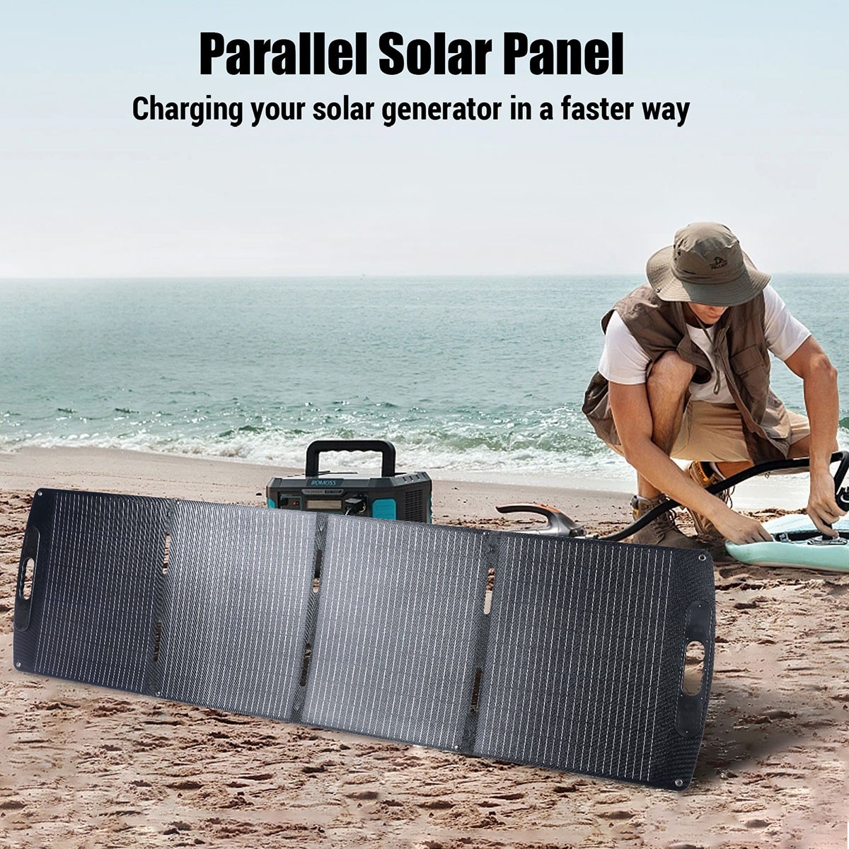 100W 200W Portable Mono Solar Panel Foldable for Power Station IP68 Waterproof