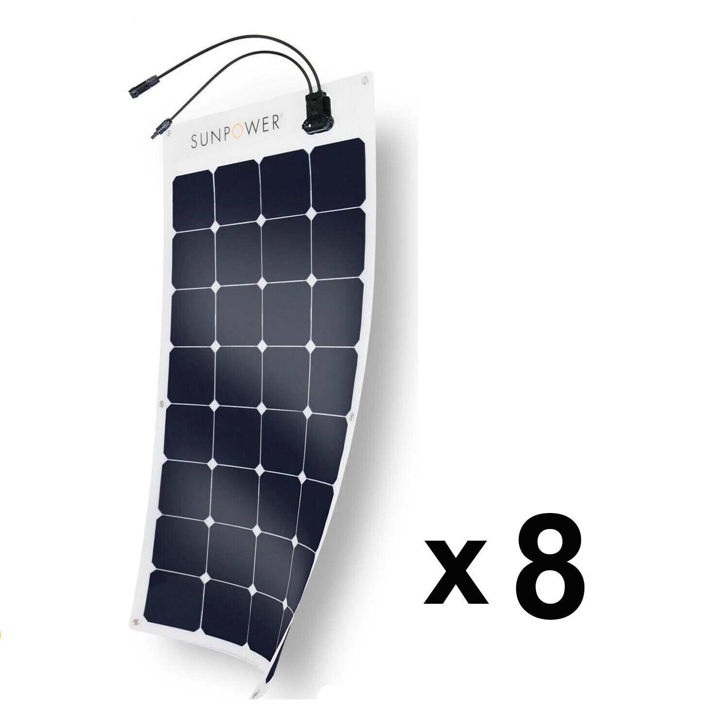 ***100W x8 = 800W Flexible Authentic SunPower Solar Panel for RV, and Camping***