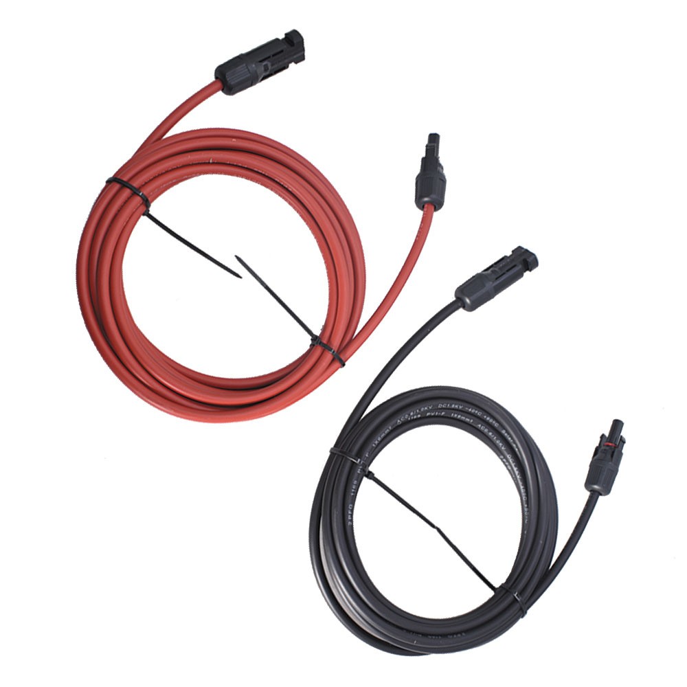 High Quality 1 Pair Solar Panel Extension Cable Wire Connector 10 AWG 15ft