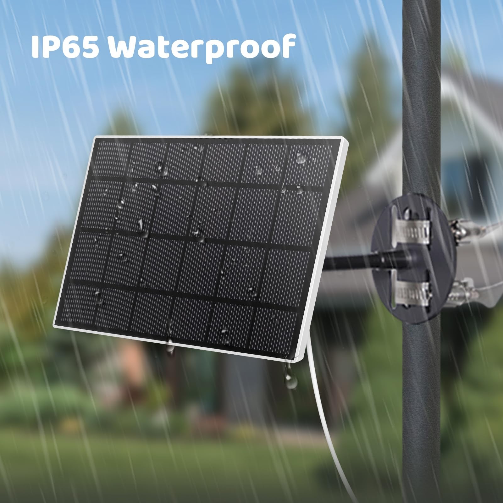 Solar Panel for Bird Feeder Camera only, Type-C Charger, IP65 Waterproof for …