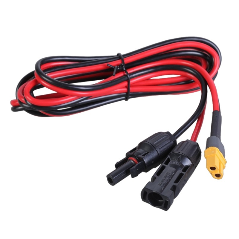 Portable 12AWG Solar Connectors to XT60 Adapter Cable for Connection to Car
