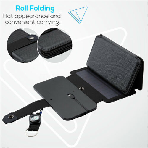 Portable Solar Charger For Camping And Hiking Mobile Phone Charging Plate Folded