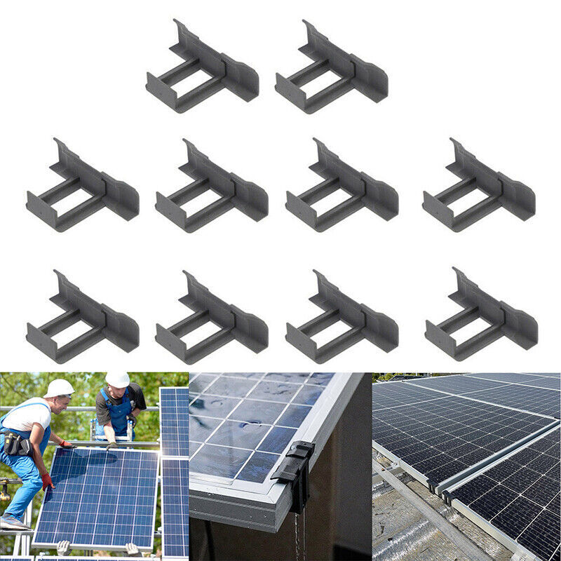 10/20 Pc Photovoltaic Solar Panel Water Guide Clamp Water Drain Remove Clips US