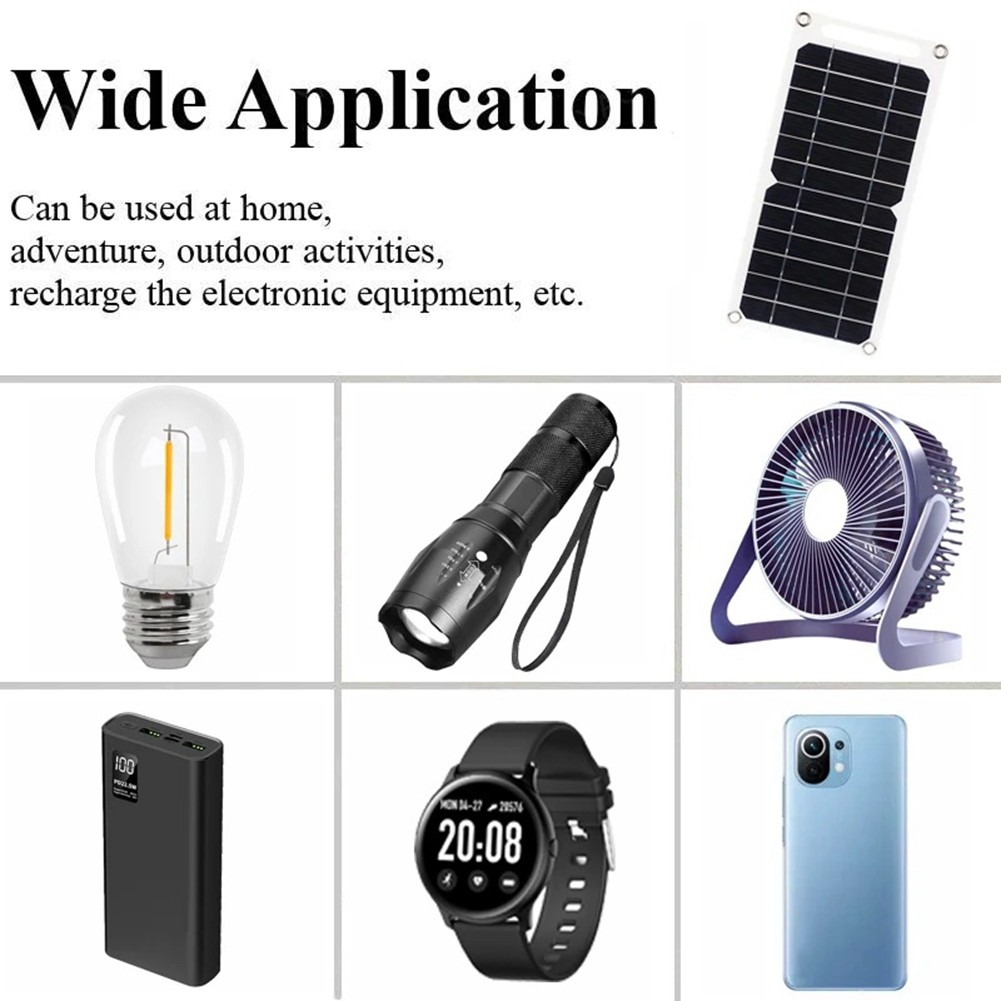 6W Solar Panel USB Solar Cell Outdoor Hike Battery System Solar Panel Kit4754