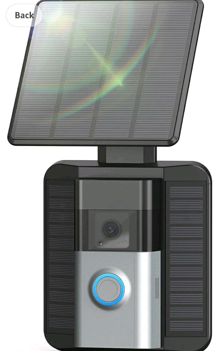 Solar Charger Compatible with Ring Video Doorbell (2020 Release)2.9W Waterproof