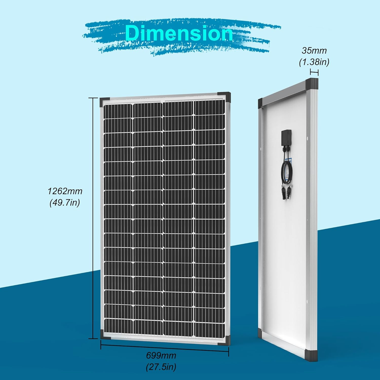 Solar Panel 175Watt 12 Volt,Monocrystalline High-Efficiency 175 Watt PV Module P