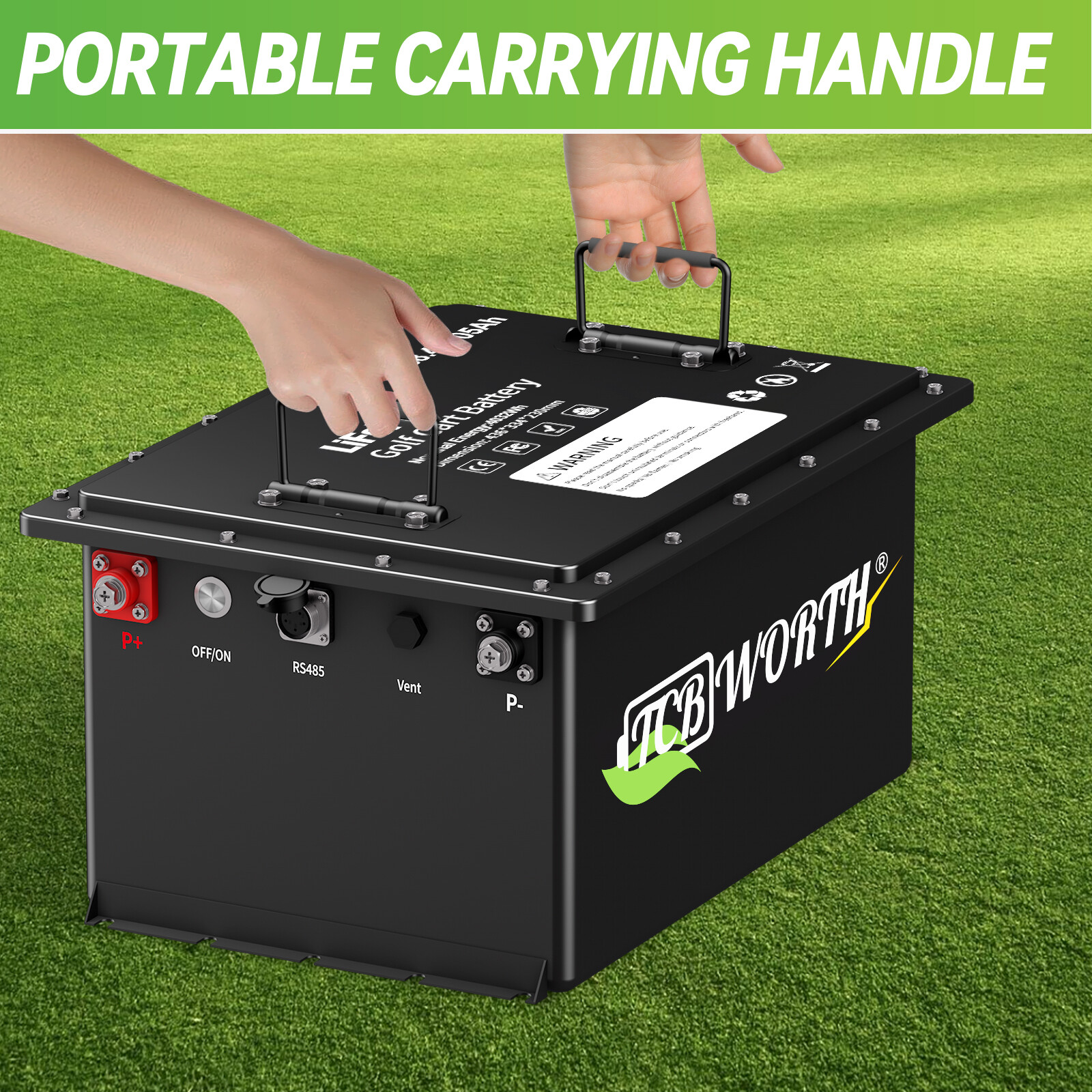 36V 100Ah Golf Cart Lithium LiFePO4 Battery 200A BMS Deep Cycle 10Years-Lifetime