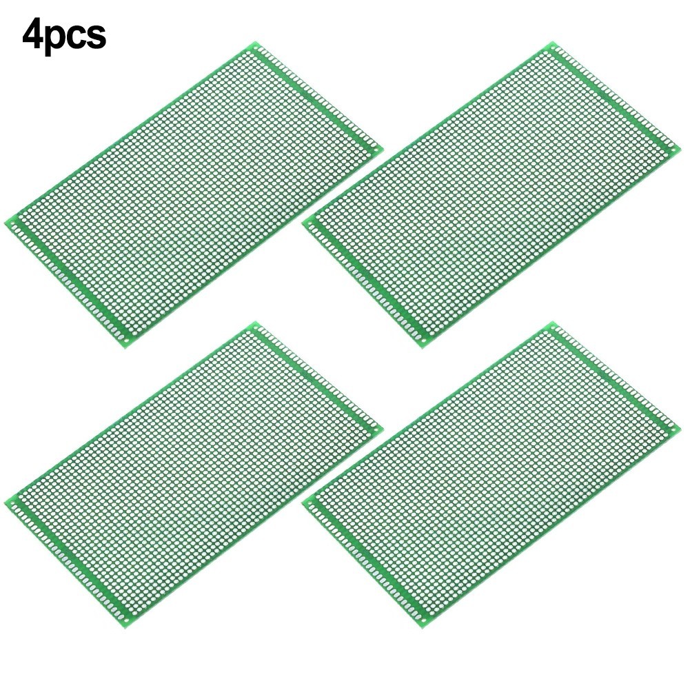 Flexible Design with Set of 4 Green PCB Prototypes Measuring 9×15 cm Each
