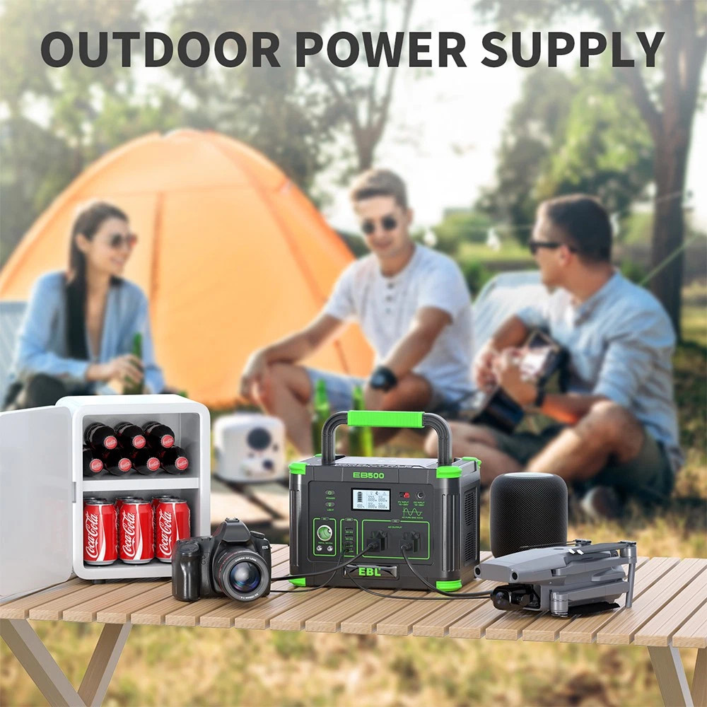 500W 519Wh Power Station Portable Solar Generator RV Backup Battery Camping
