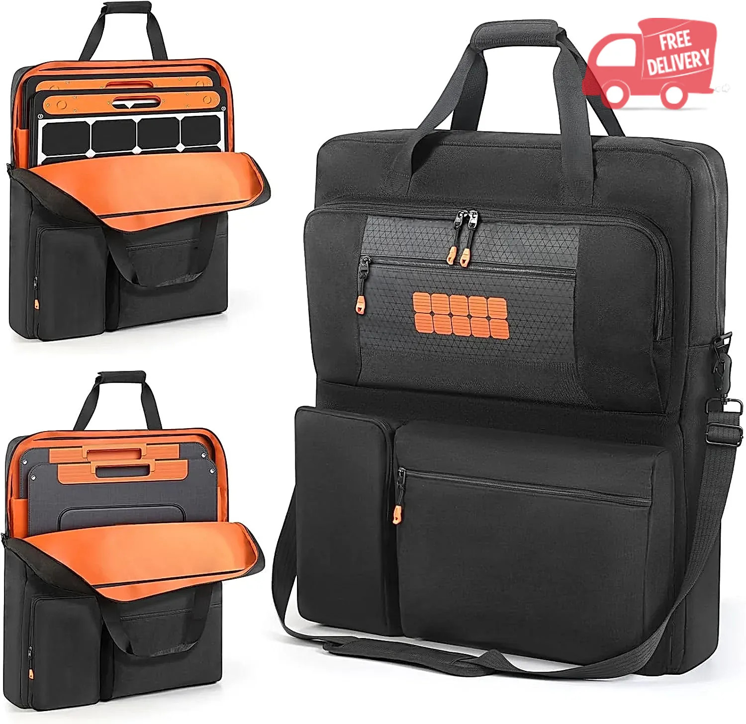 Padded Solar Panel Carrying Case Compatible with Jackery Solarsaga 100W 100X 200