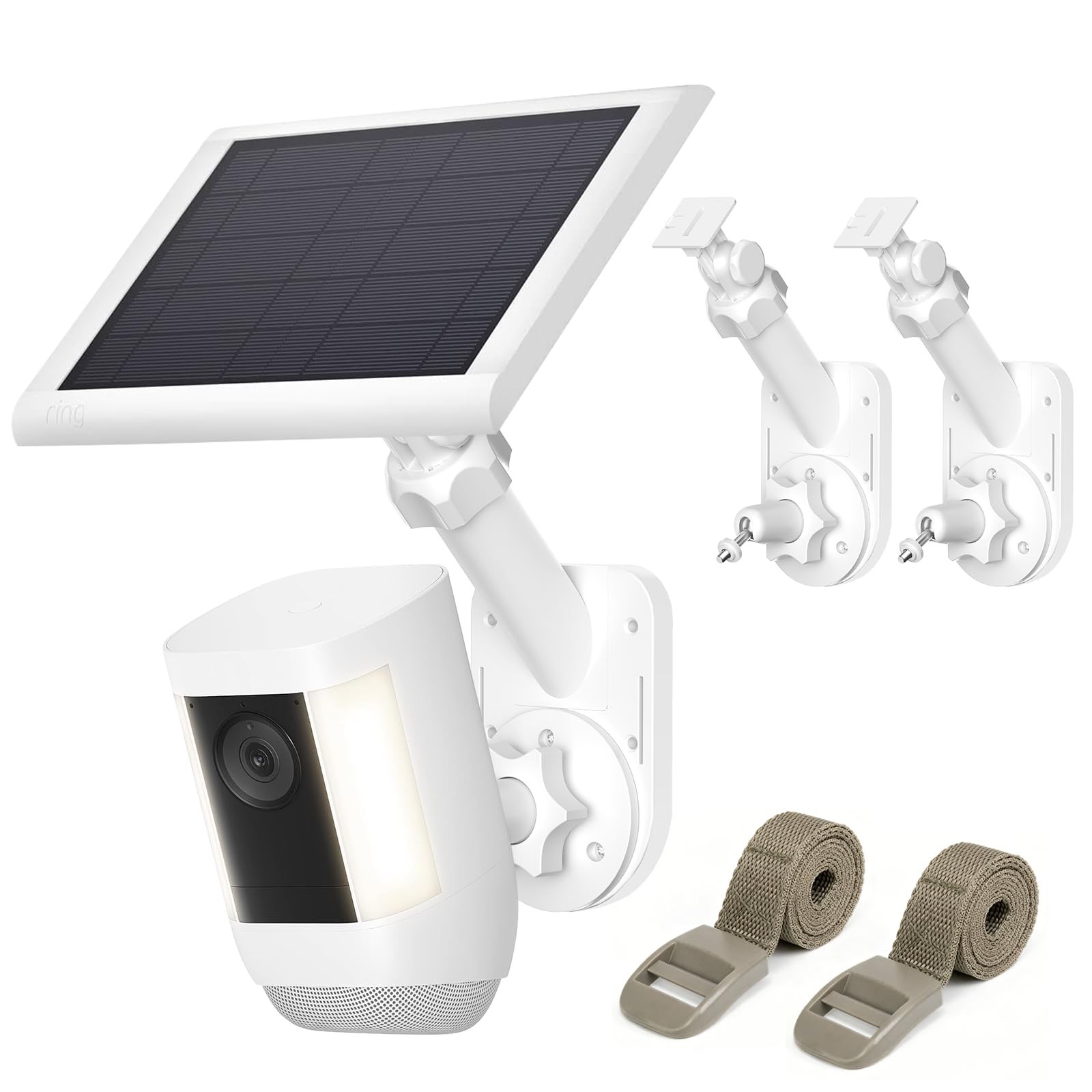 Universal 2-in-1 Adjustable Wall Mount for Solar Panels & Cameras – 360° Rotatio