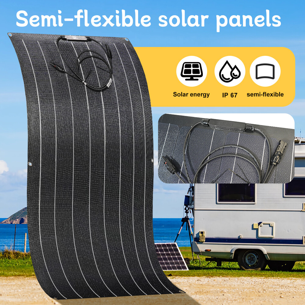 400W 18V 12V Flexible Solar Panel Mono Camping Home RV Battery Charge Off-Grid