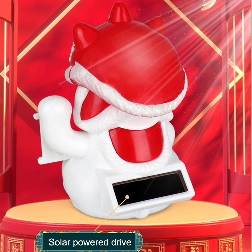 Auspicious Solar Powered Nodding Figurine Perfect for Various Settings