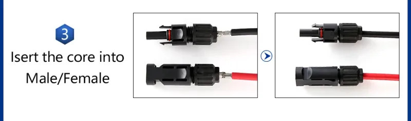 1Pair PV Connector Male Female 1000V DC 35A for 2.5/4/6mm² For Solar Panel Cable