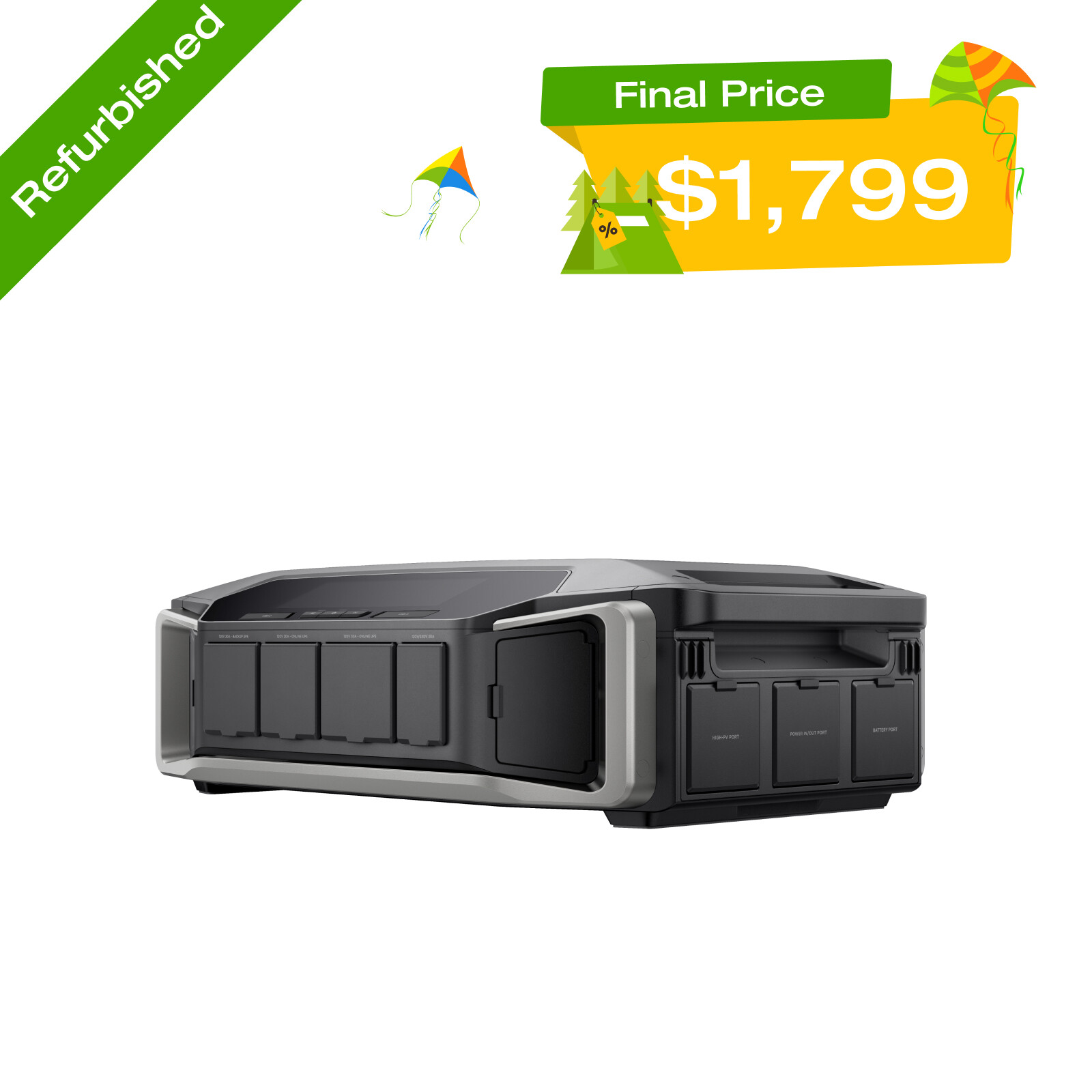 EcoFlow 7200W Delta Pro Ultra Inverter, Home Backup Refurbished