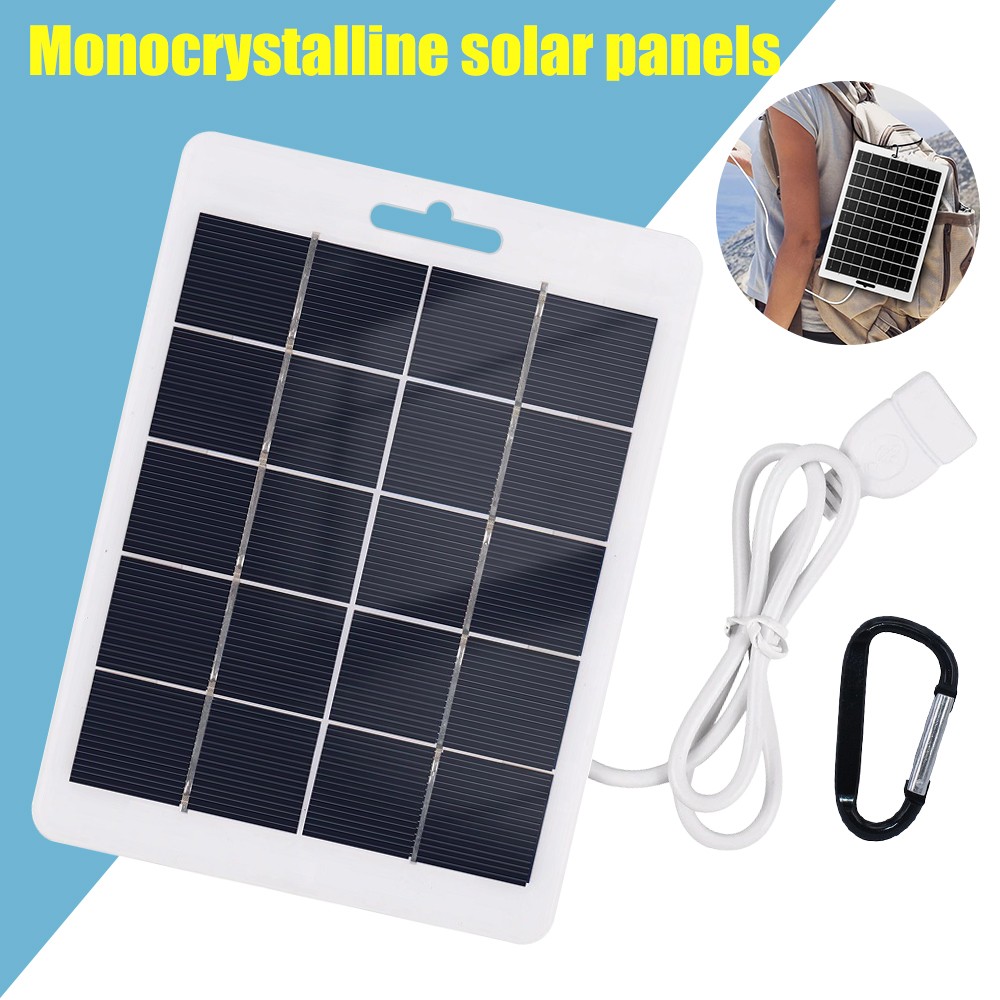 10W Solar Battery Charger 5V Waterproof Outdoor Camping Hiking Phone Power Bank