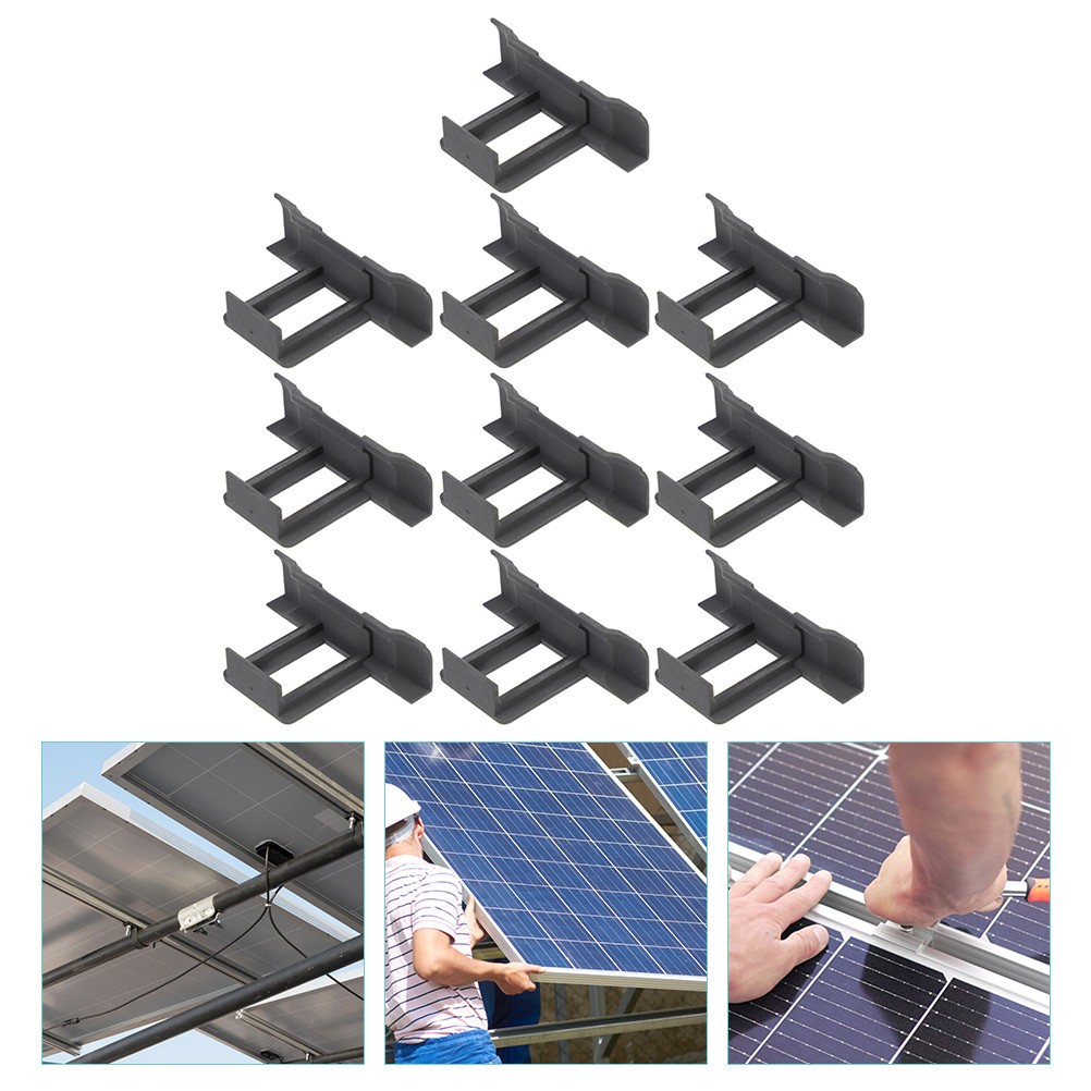 10Pcs Reusable Solar Panel Water Drain Clips ABS Clamp for Panel Edges