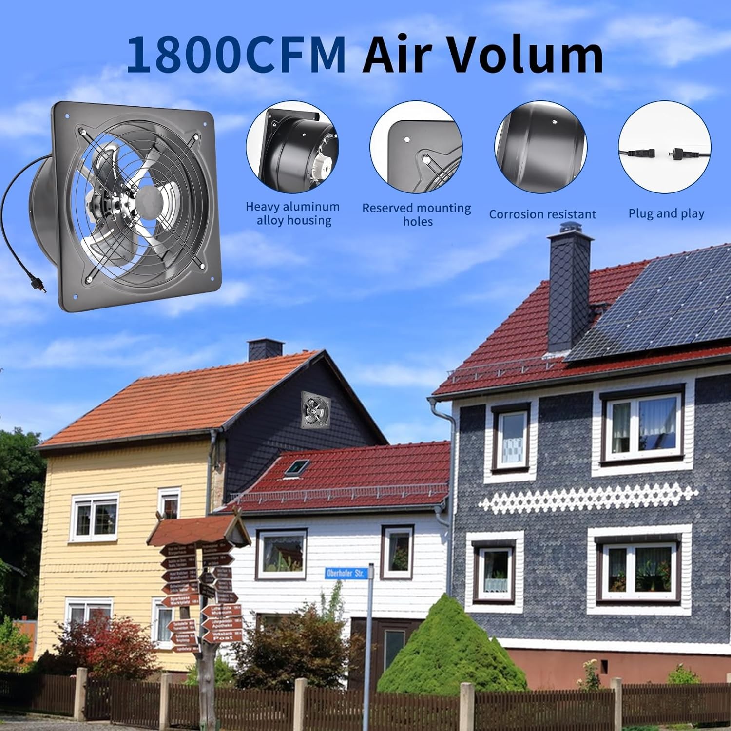 40W Solar Attic Fan Kit – 25W DC Powered Roof Vent for Greenhouses & Coops