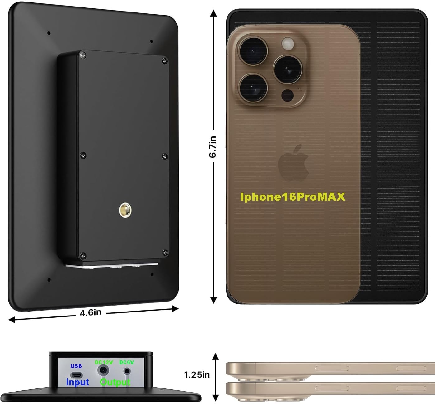 Solar Panel for Trail Camera, 5000mAh Rechargeable Battery, IP66 Waterproof, 10f