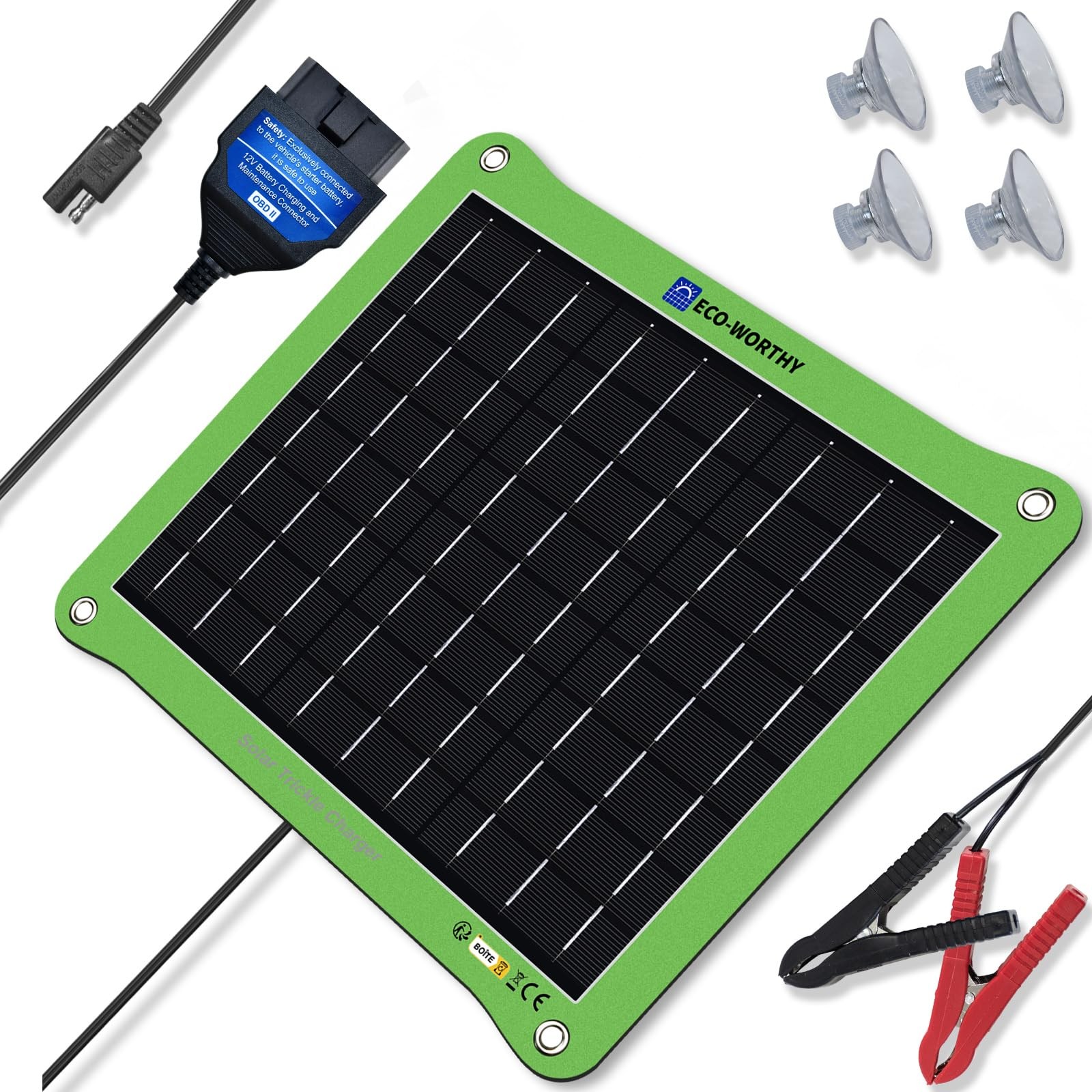 Upgrade 7.5W Solar Car Battery Charger Maintainer 12V Waterproof Solar Panel …