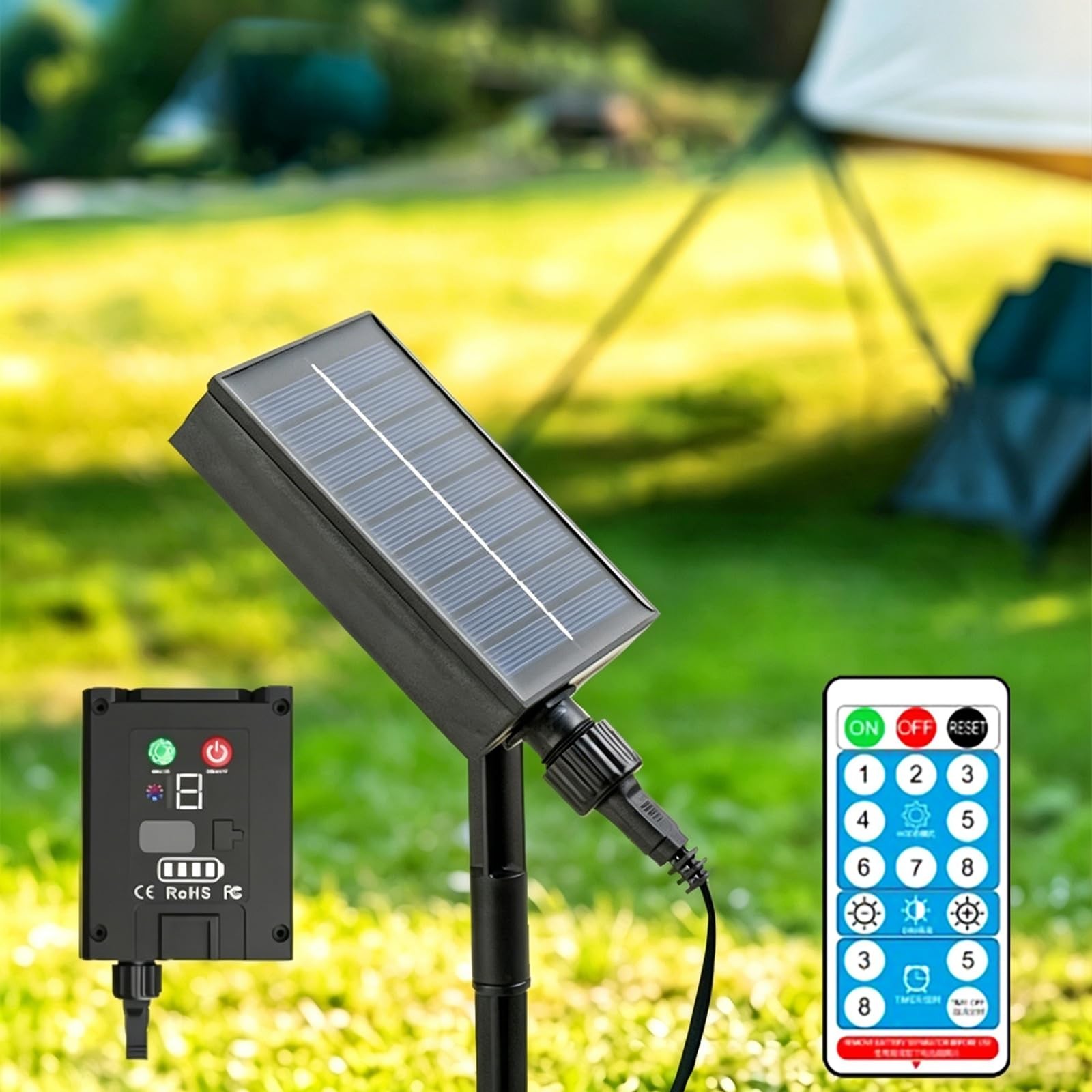 Solar Battery Box for 3V LED String Lights, 1200mAh Lithium Solar Panel with …