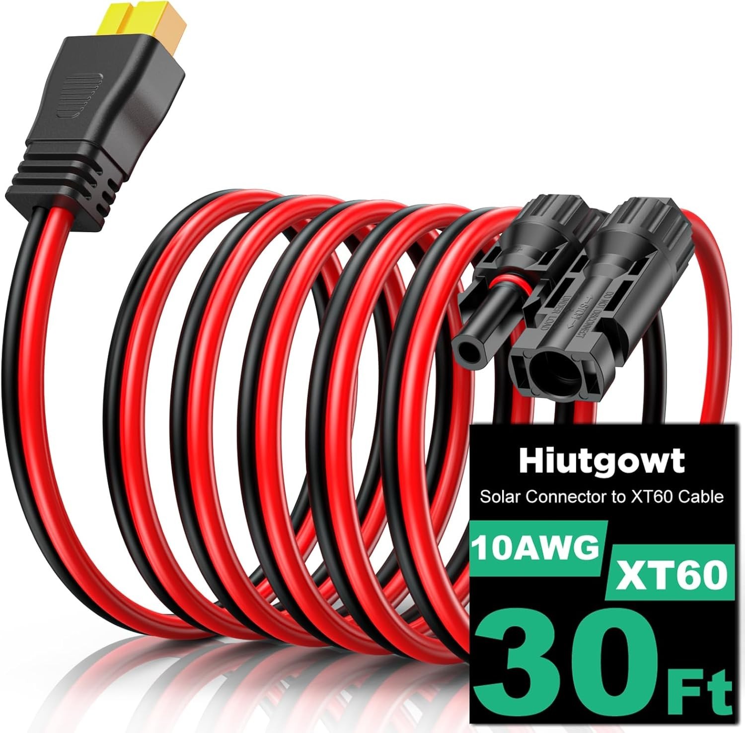 10AWG XT60 Solar Cable- Solar to XT60 Cable 3 10 15 20 25 40 50FT Extension Cabl