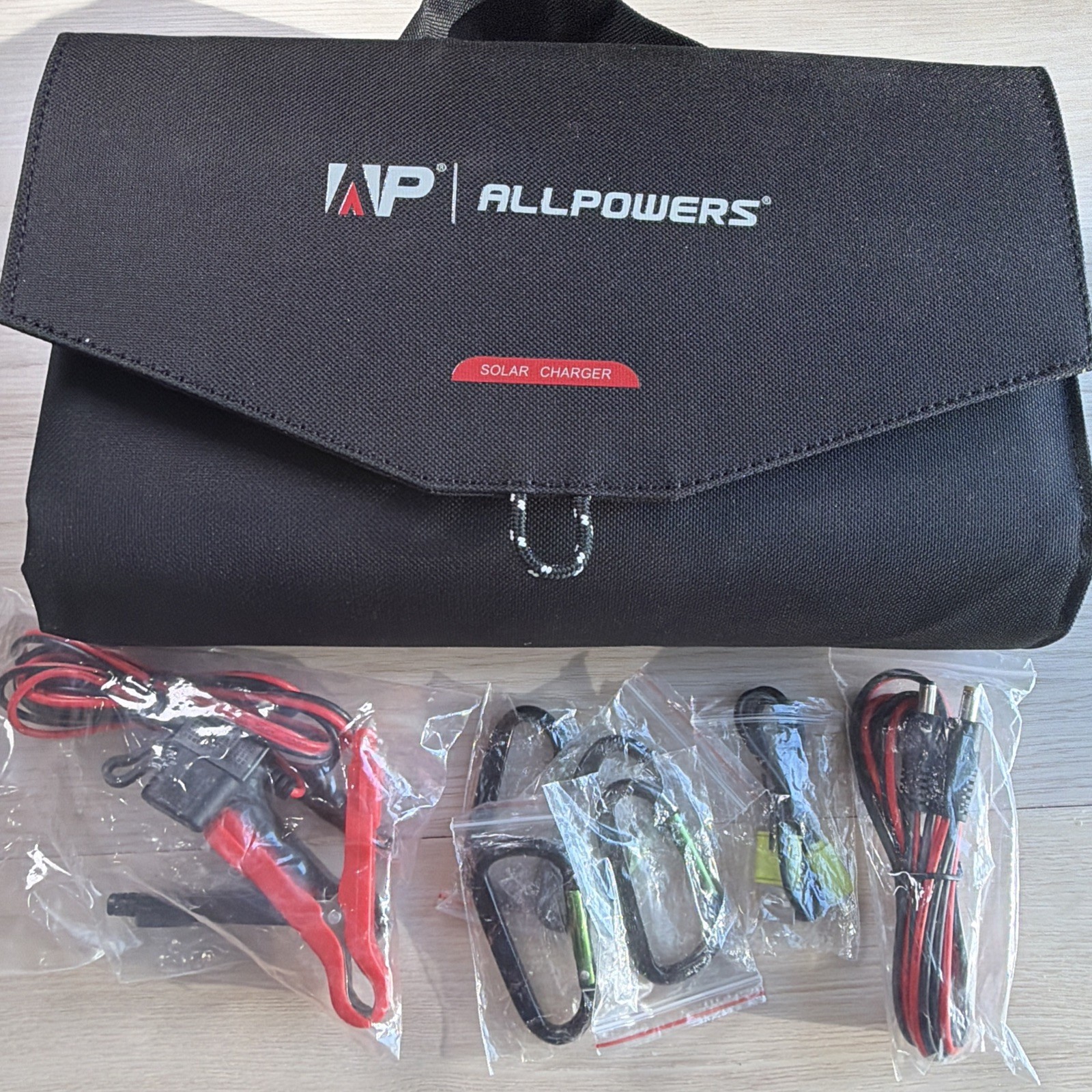 T13~ AP ALLPOWERS SOLAR CHARGER DUAL USB FOLDING