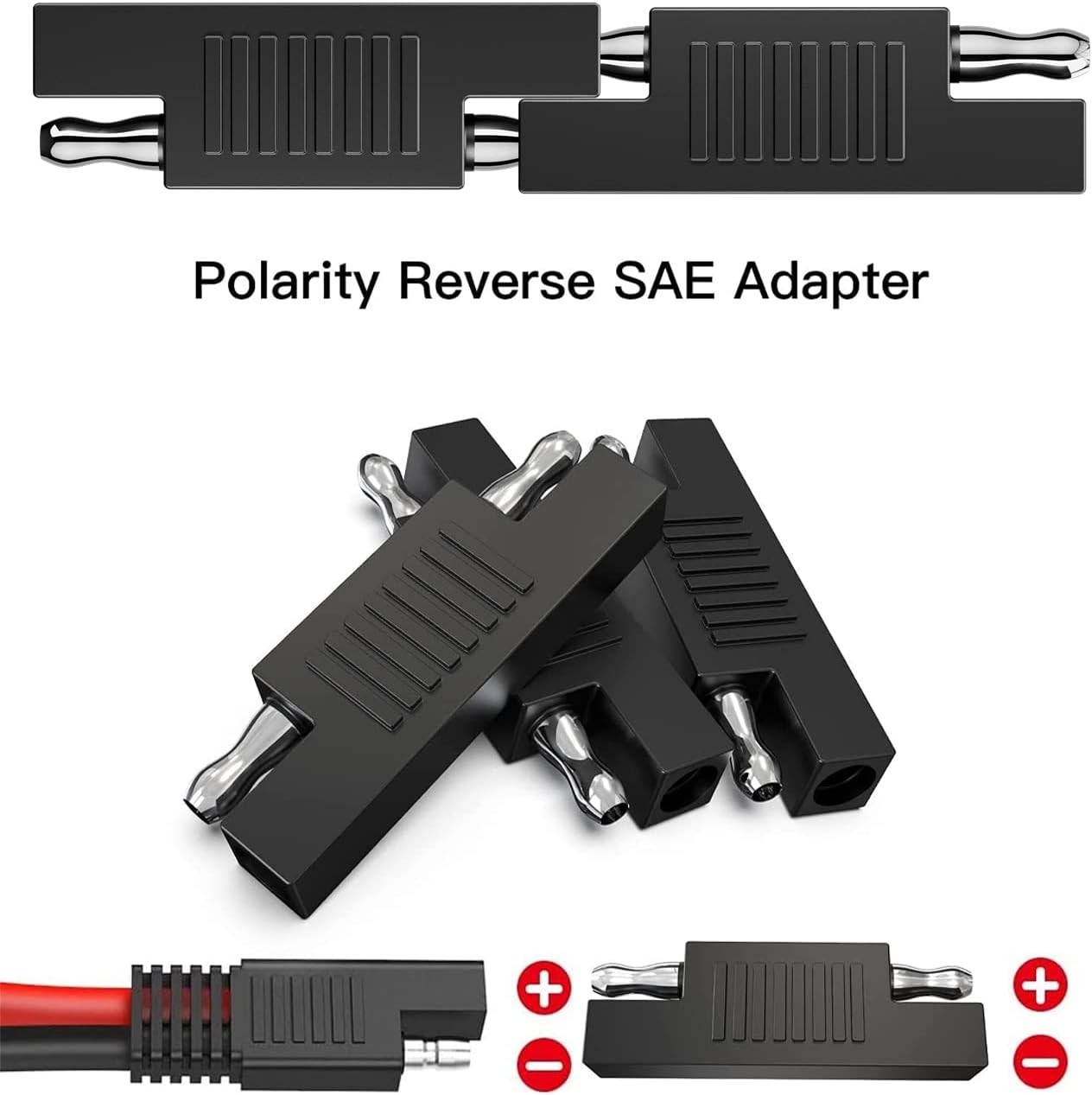 Quick Disconnect 5-Pack SAE Connector Set with Polarity Reverse for 12V Systems