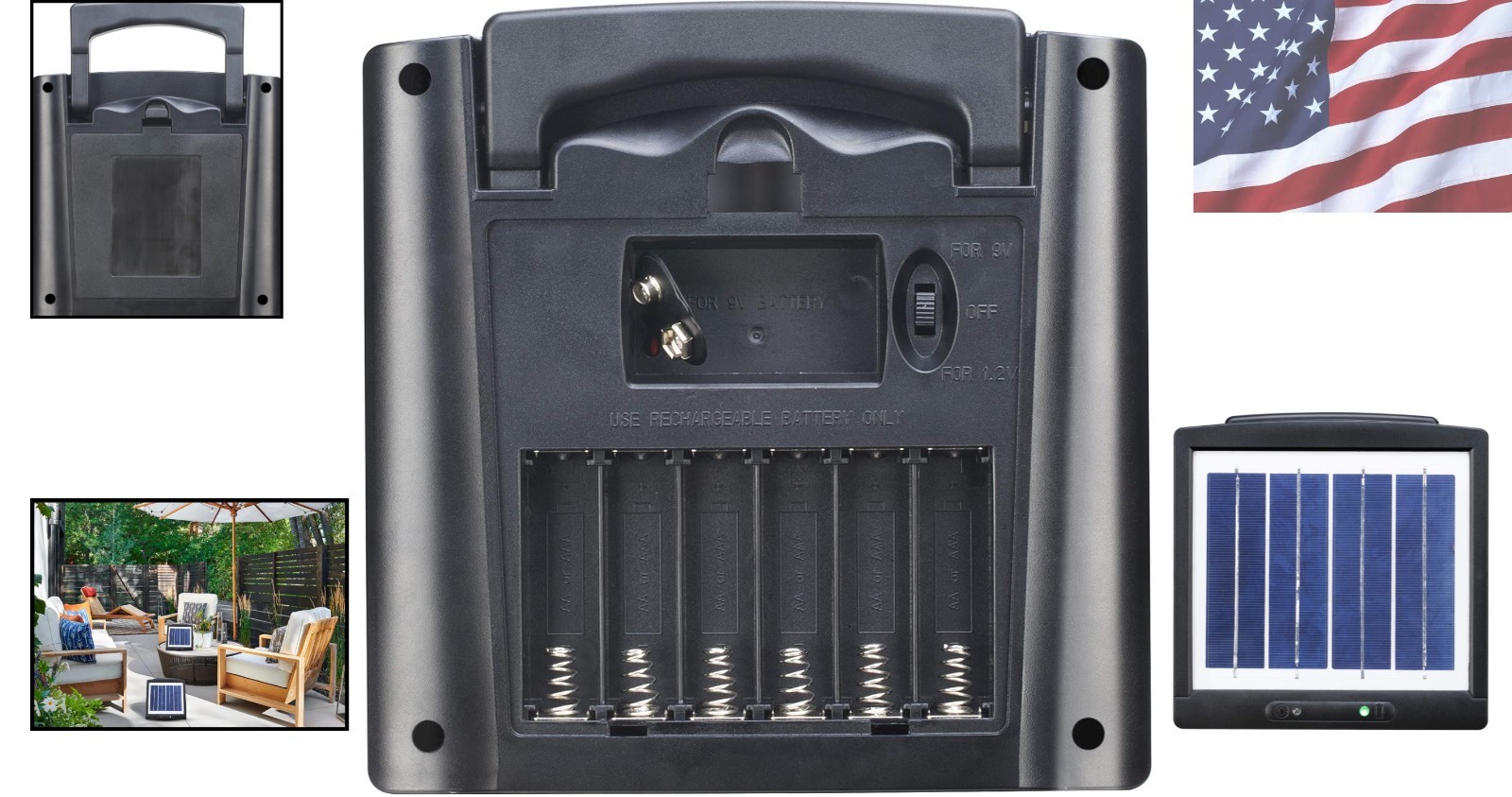 Portable 2W Solar Charger for AA AAA Batteries – Durable & Efficient Solution