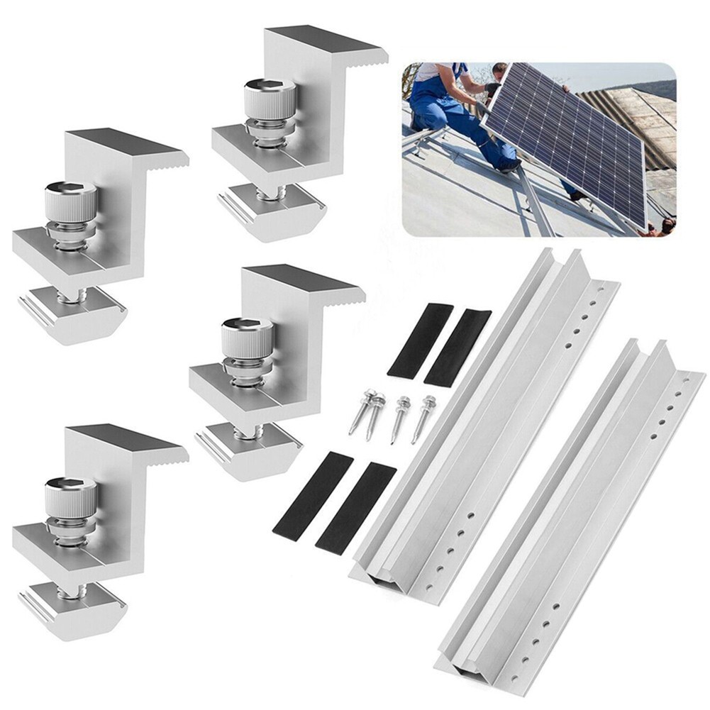 1*Solar Panel Module Aluminum Bracket Rail Trapezoidal Sheet 30cm Dust Resistant