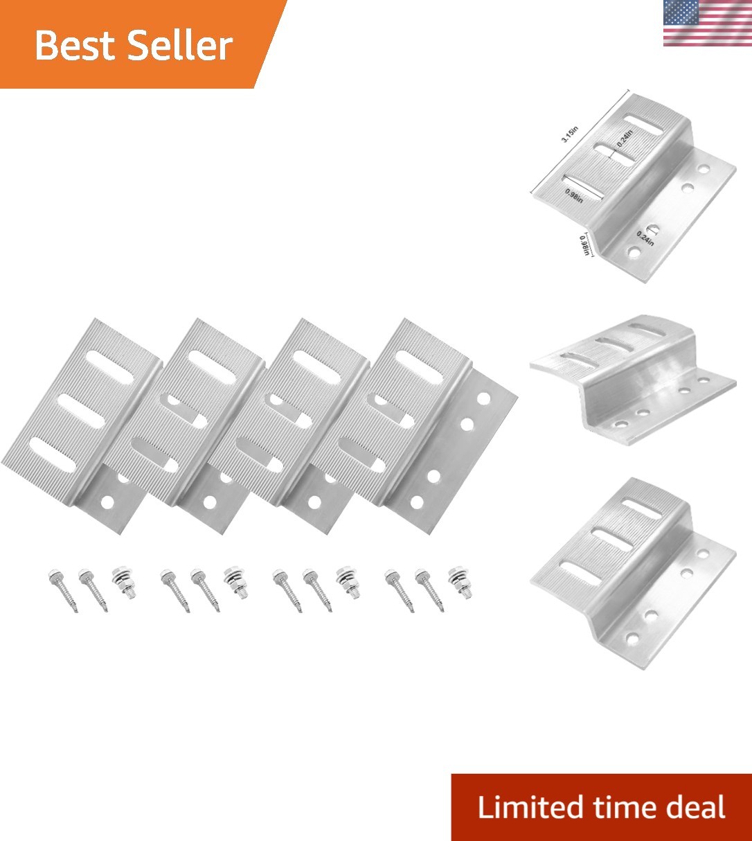 Durable Silver Z Brackets for Solar Panel Installation – Lightweight & Versatile