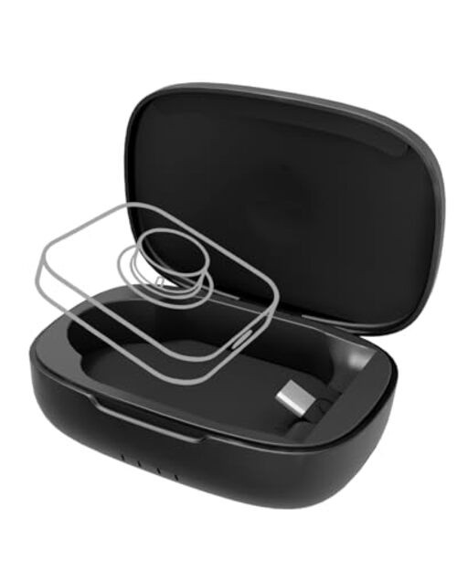 Updated Charging Case Compatible with Oura Ring 4 & 3 Charger, Ring4/3 Black