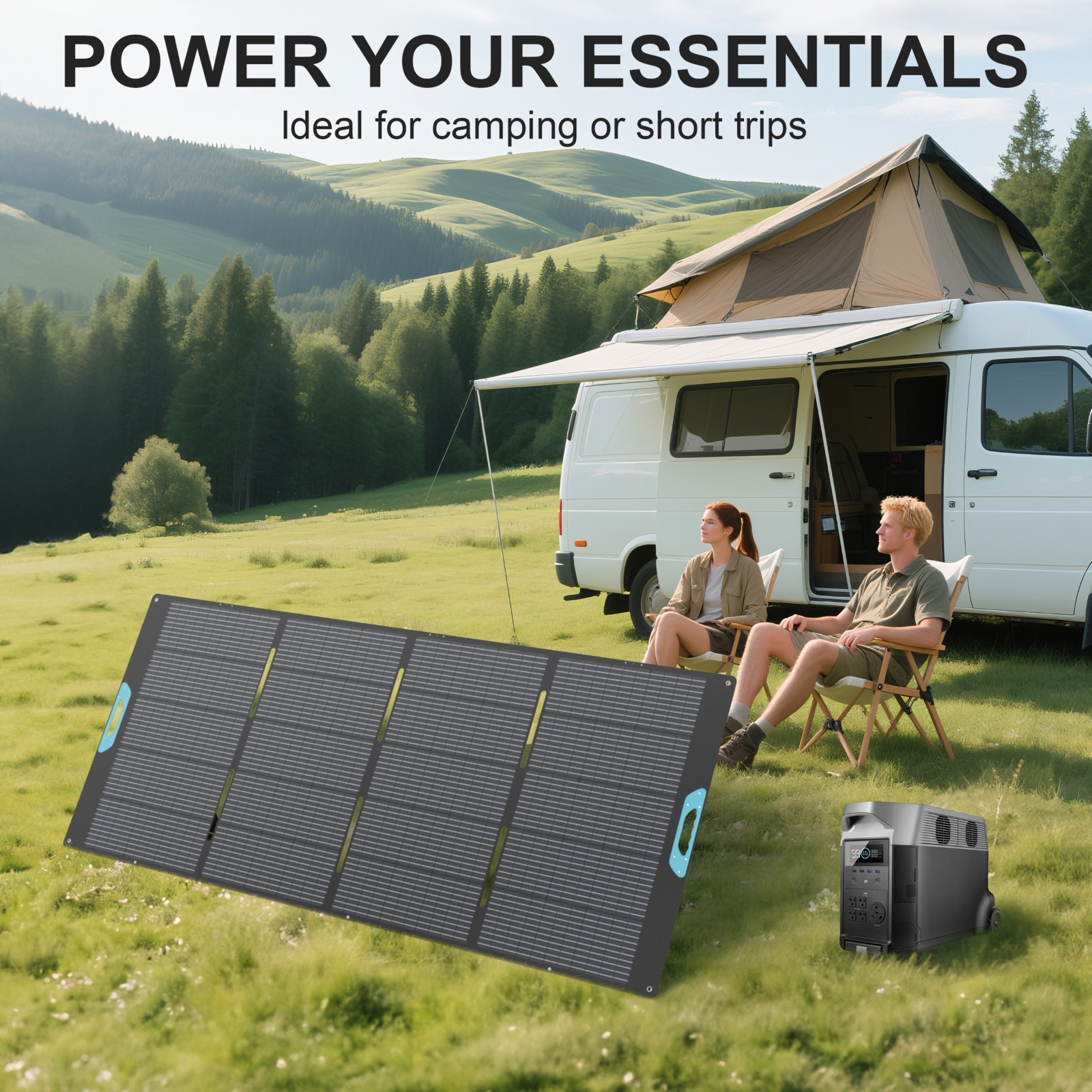 400 W Solar Panel for BLUETTI Elite 200 2000Wh Portable Power Stations RV Backup