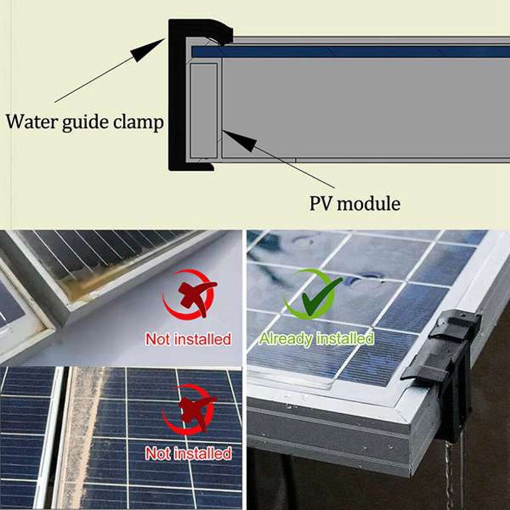 20PCS Photovoltaic Panel Drainage Buckle Plate Solar Panel Water 3052