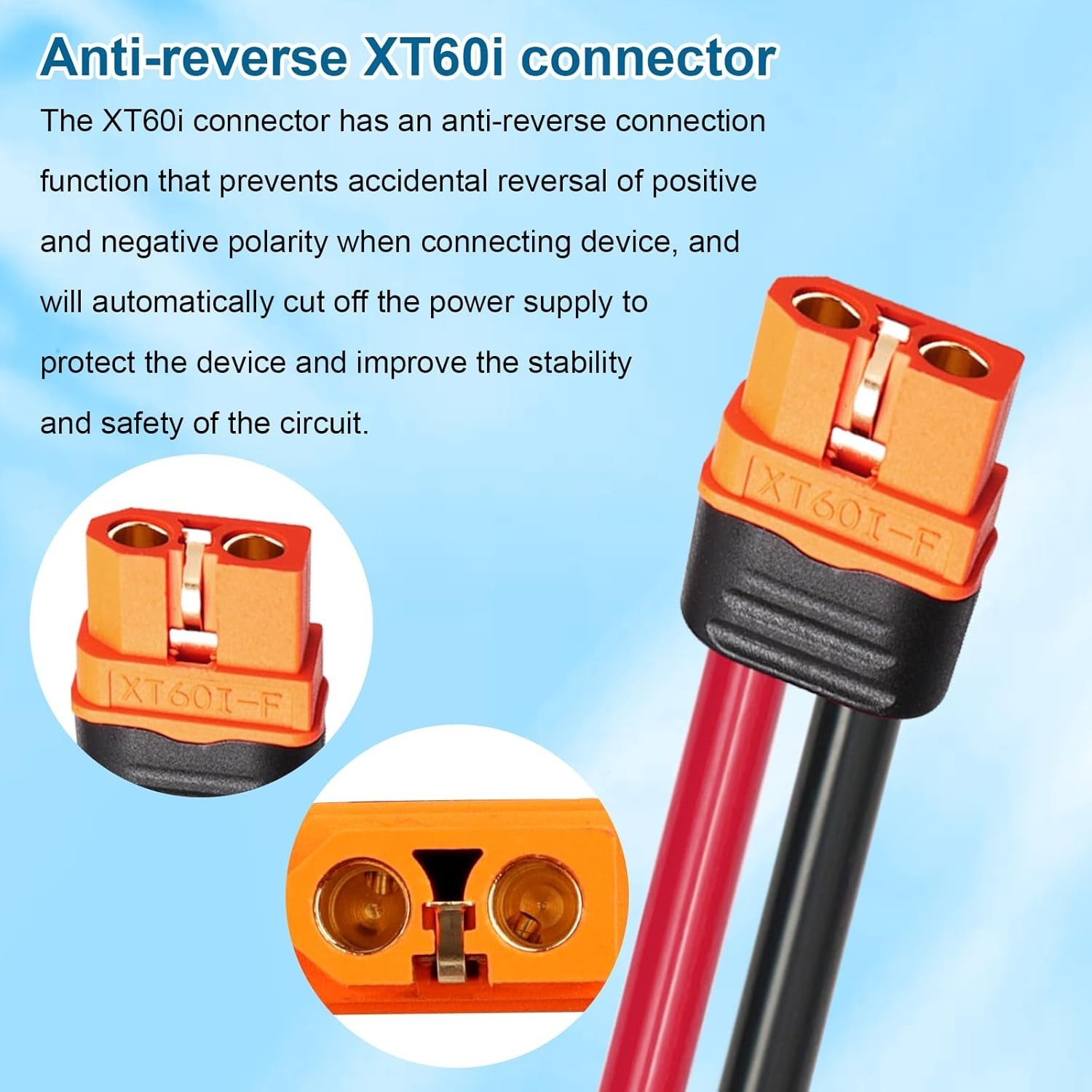 High-Efficiency 5FT Solar Panel to XT60i Extension Cable – 600V UV Resistant