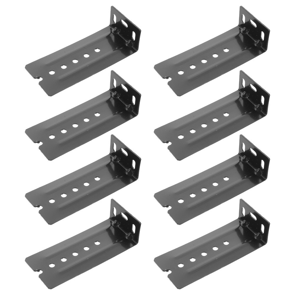 8 Pcs Track Mounting Lifting Lugs L-shaped Connectors Drawer Slide Rail Bracket