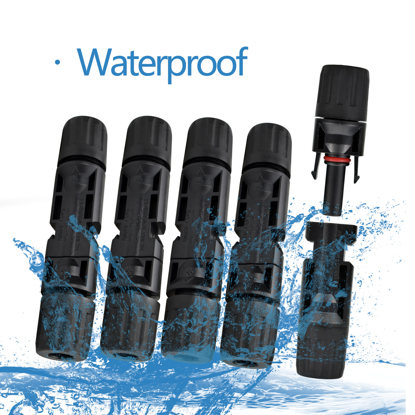 20 Sets Male Female M/F Solar Cable Connectors Wire Solar Panel 30A Waterproof