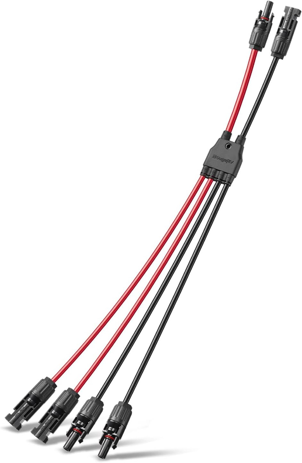 Solar Panel Parallel Connectors, 2 to 4 Y Branch Adapter Cable, 10AWG Splitter