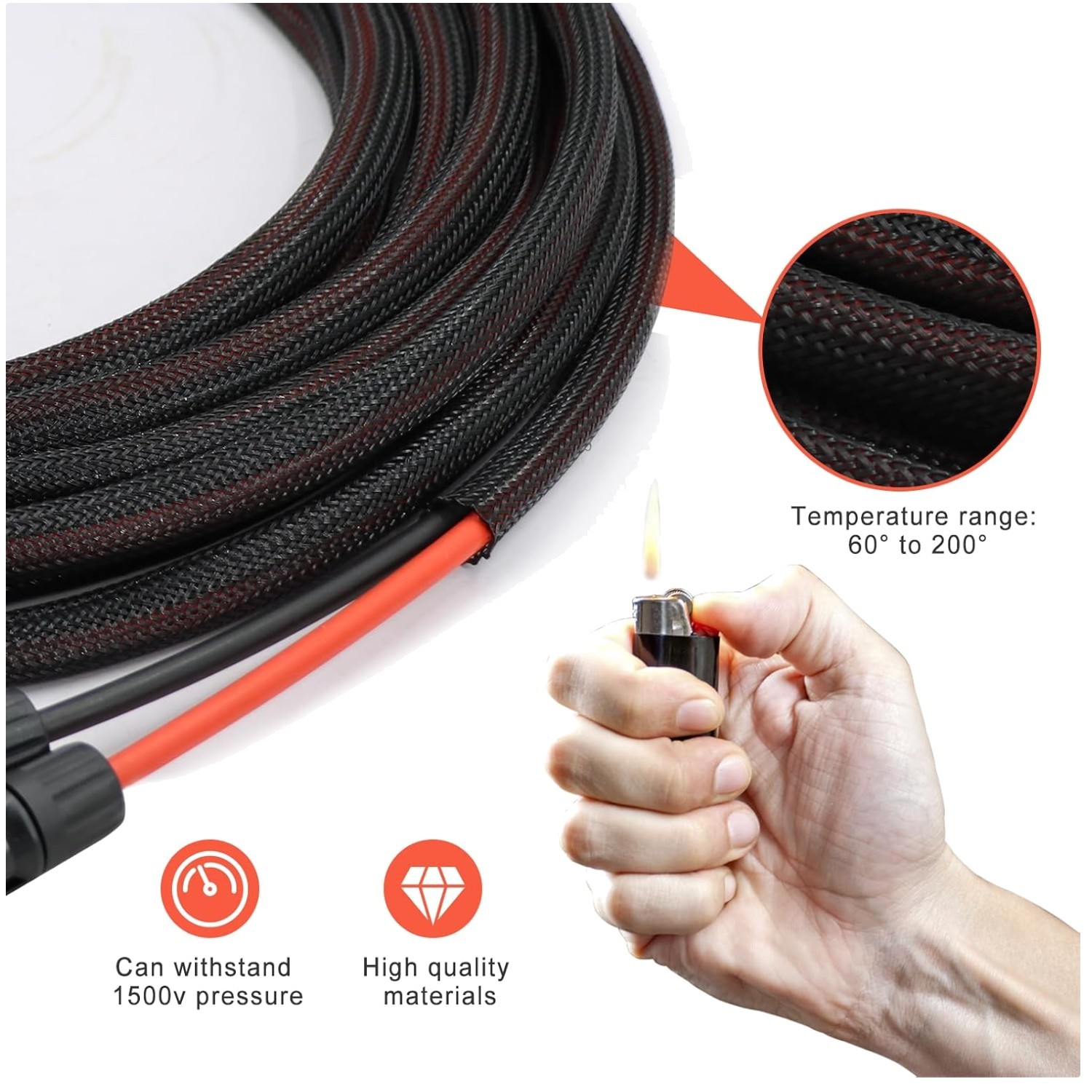 20FT Solar Panel Wire – Male/Female Connectors