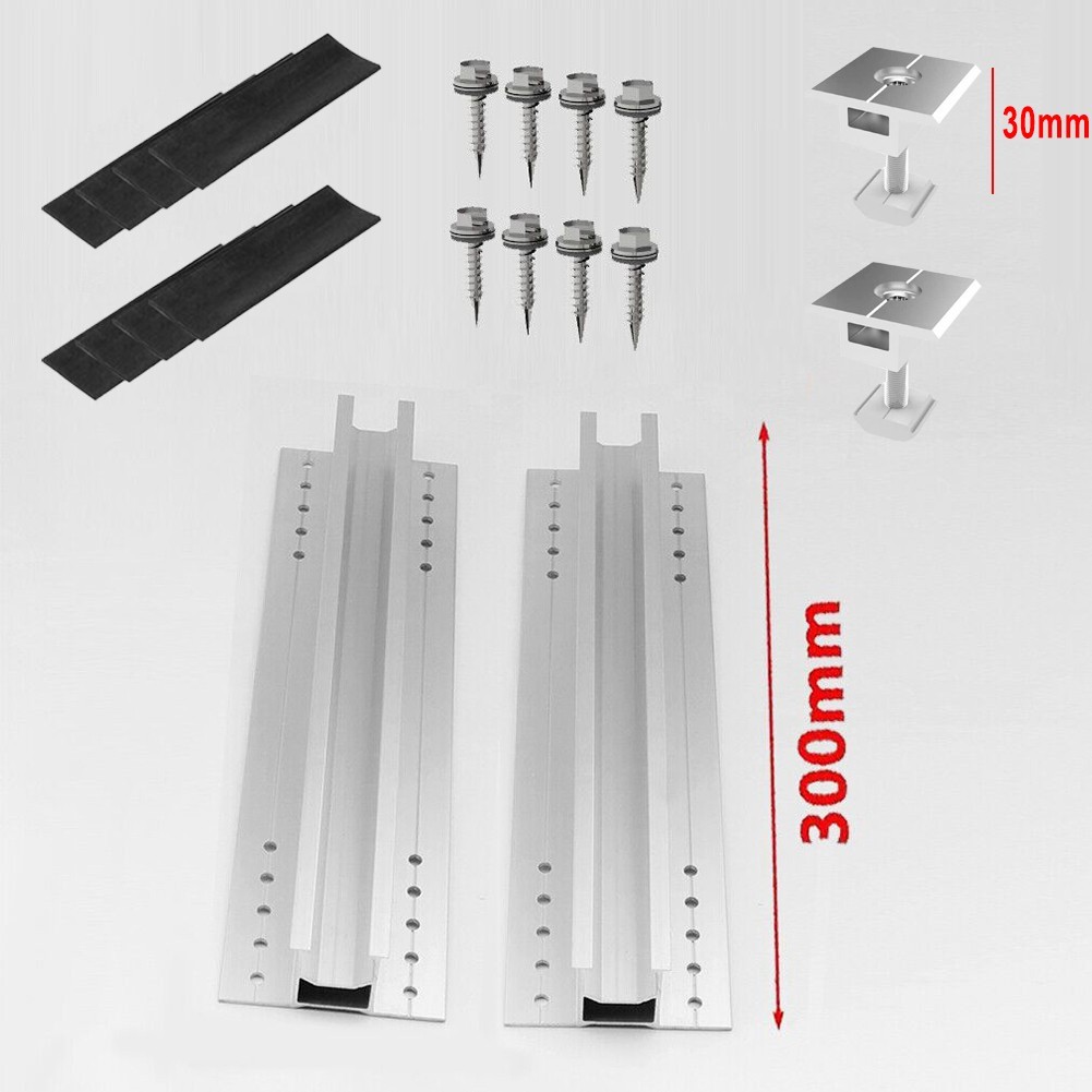 1*Solar Panel Module Aluminum Bracket Rail Trapezoidal Sheet 30cm Dust Resistant