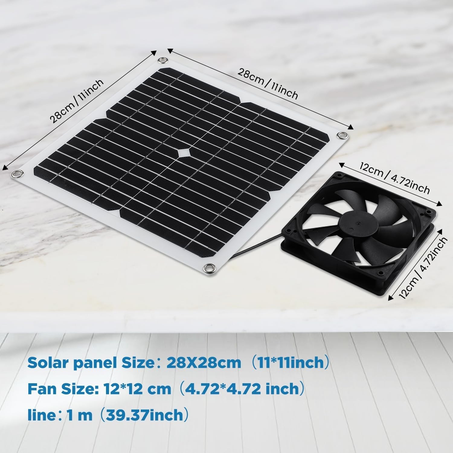 Energy-Efficient 12W Solar Panel Fan for Easy Installation & Fresh Air Flow
