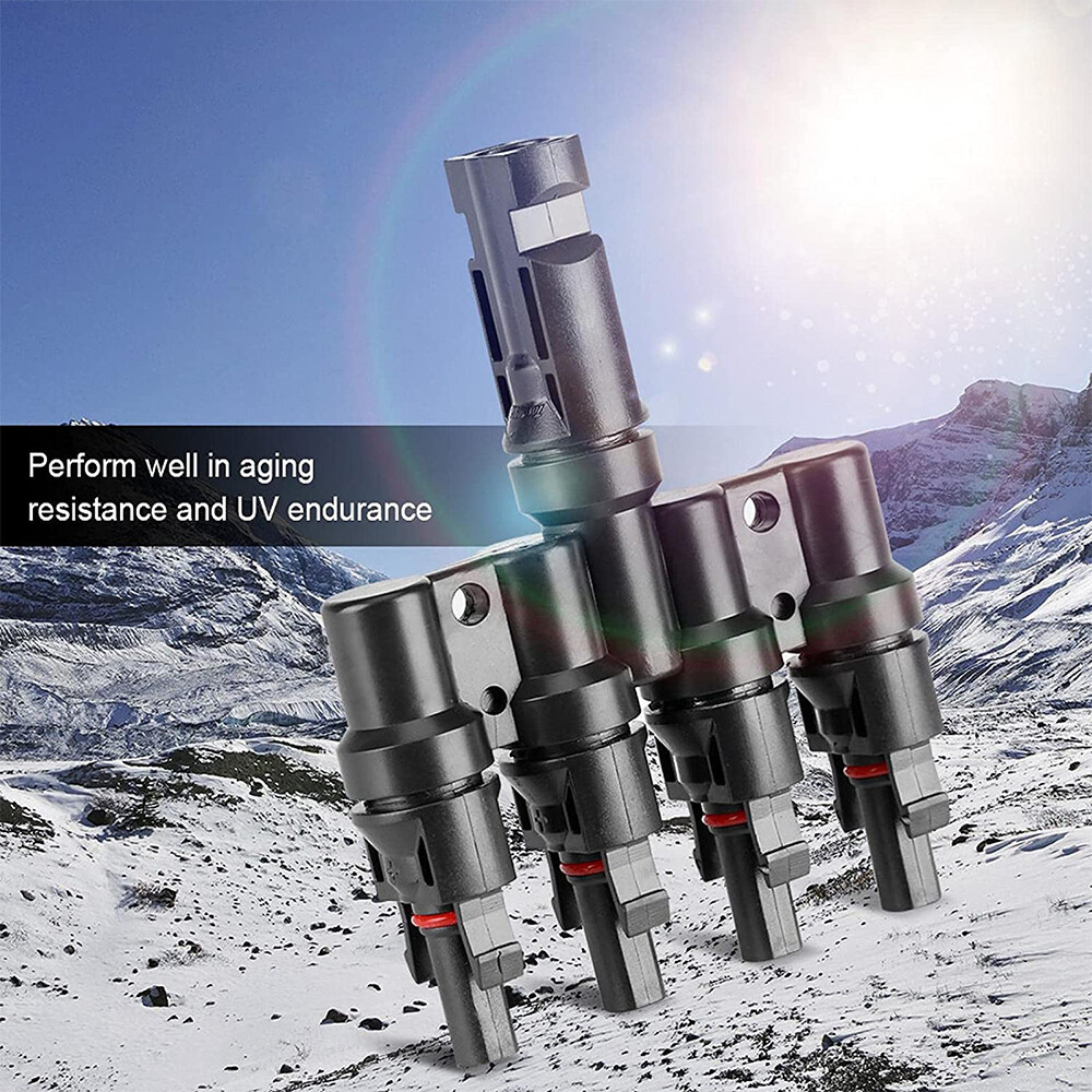 Solar Panel Y T Branch Connectors 1 to 2 1 to 3 1 to 4 IP67 Waterproof 30A MC4