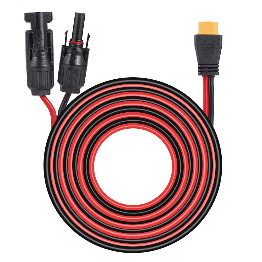 20ft Solar Panel Extension Cable Wire 12 AWG XT60 Female to Solar Connectors US