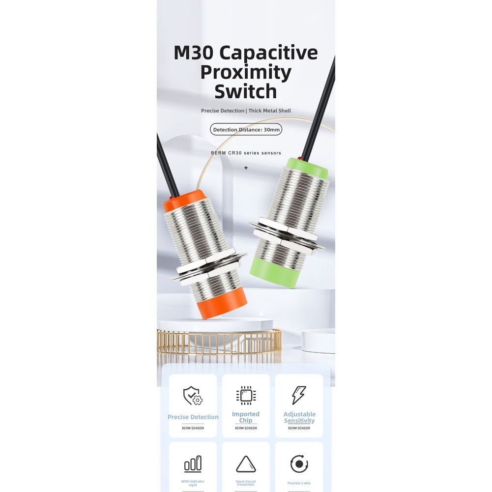 15mm Detection Switch Adjustable Sensitivity Switch NPN PNP Output Options